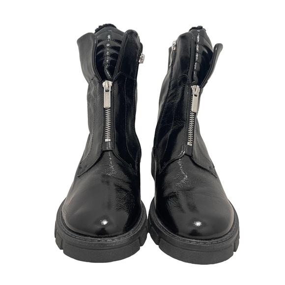 Ara Deon Black Patent Leather Bootie Size 9 - Picture 1 of 15